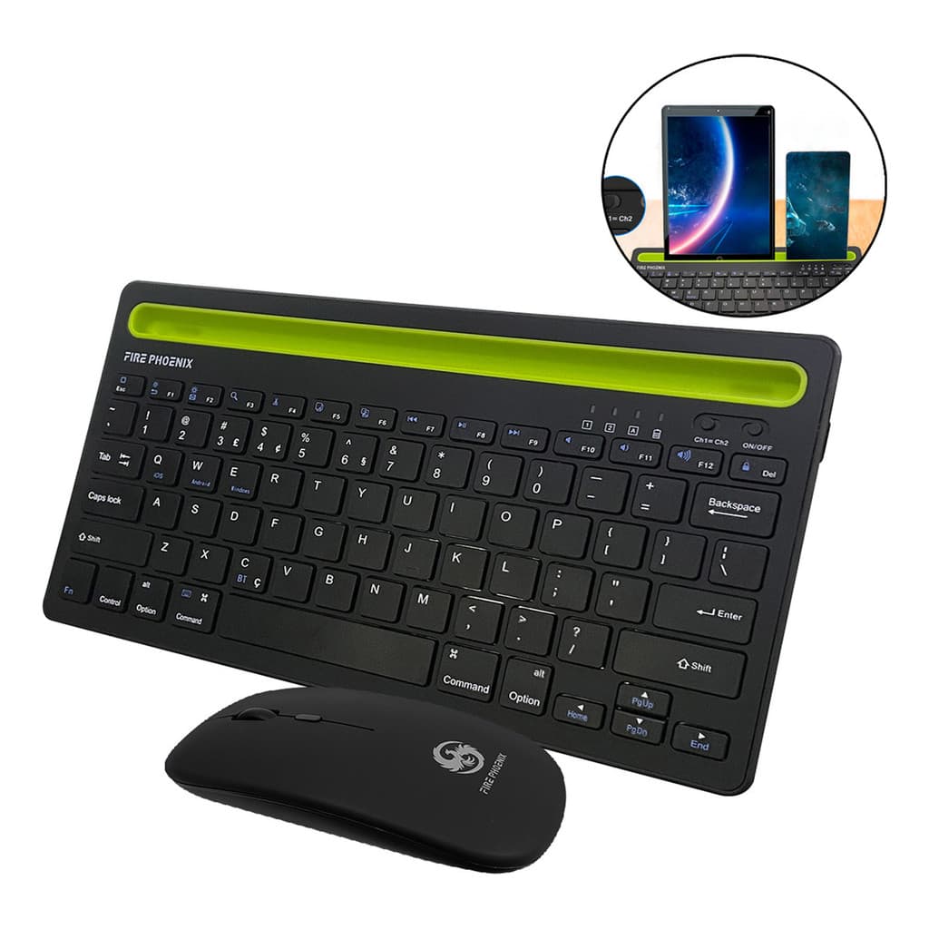 Teclado E Mouse Wirelles Sem Fio Bluetooth Compativel Com Android IOS Bk-8089