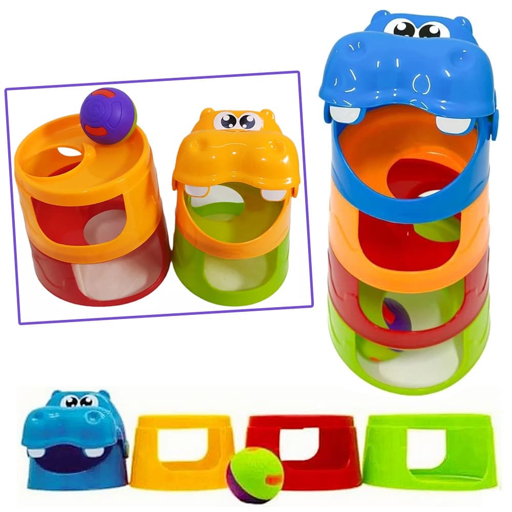 Brinquedo Didático Torre Hipo Educativo Hipopotamo Infantil