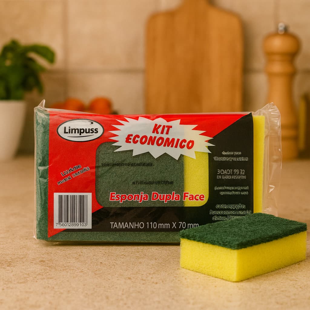 Kit Esponja de Louça Limpuss Com Pequenos Defeitos Bucha de Pia