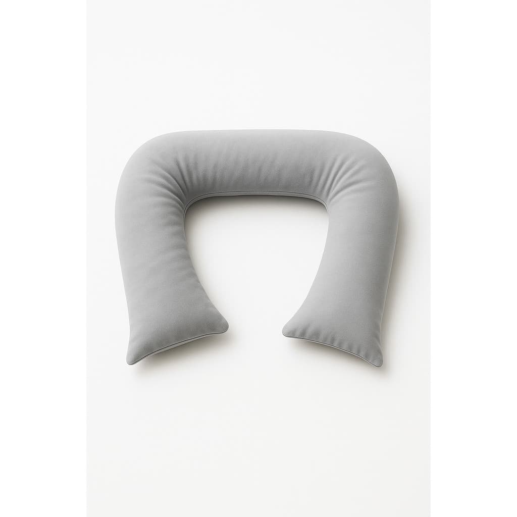 Almofada Amamentação Veludo Prata Fibra Siliconada Confort