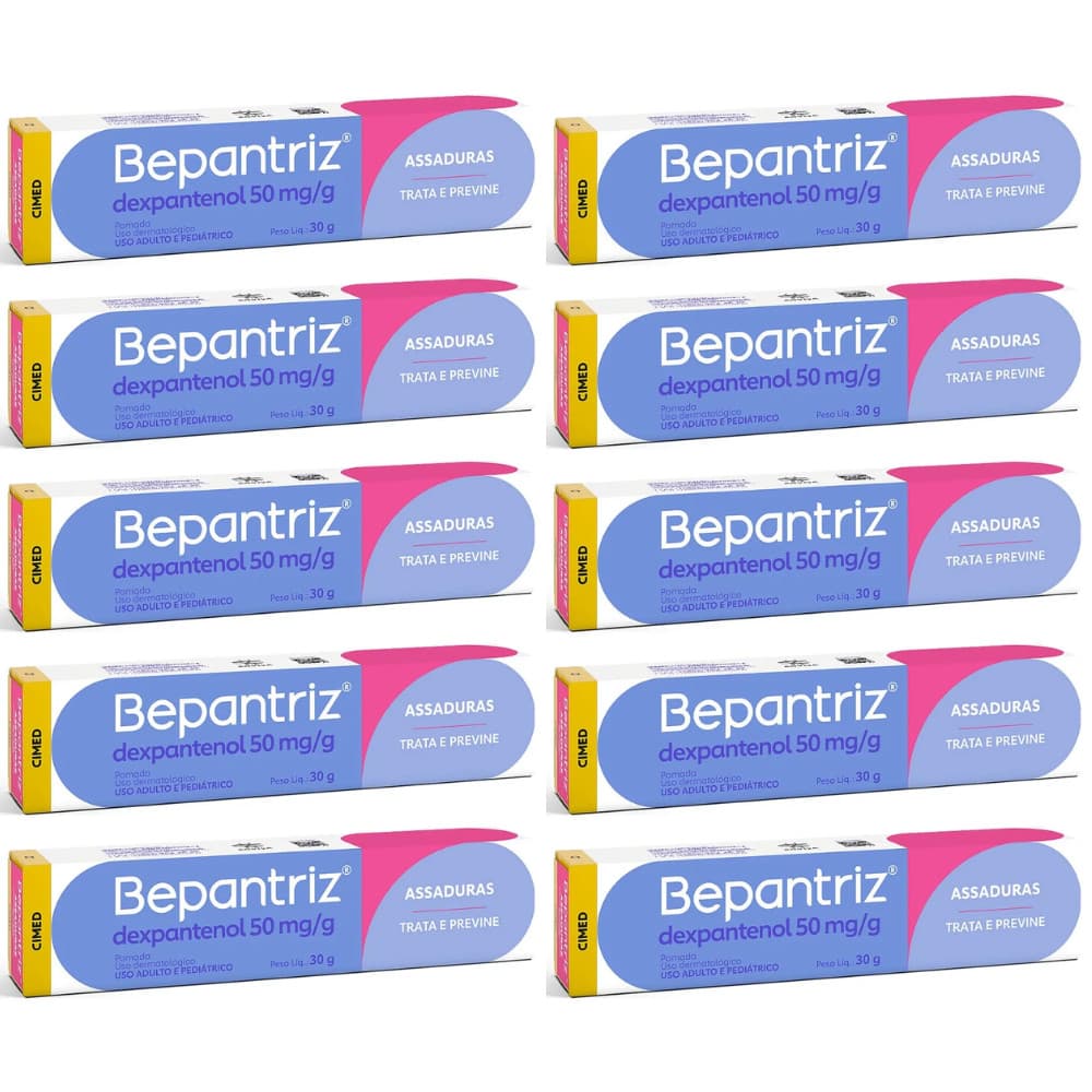 Kit C/ 10un Bepantriz Pomada Para Assaduras 30g Cada