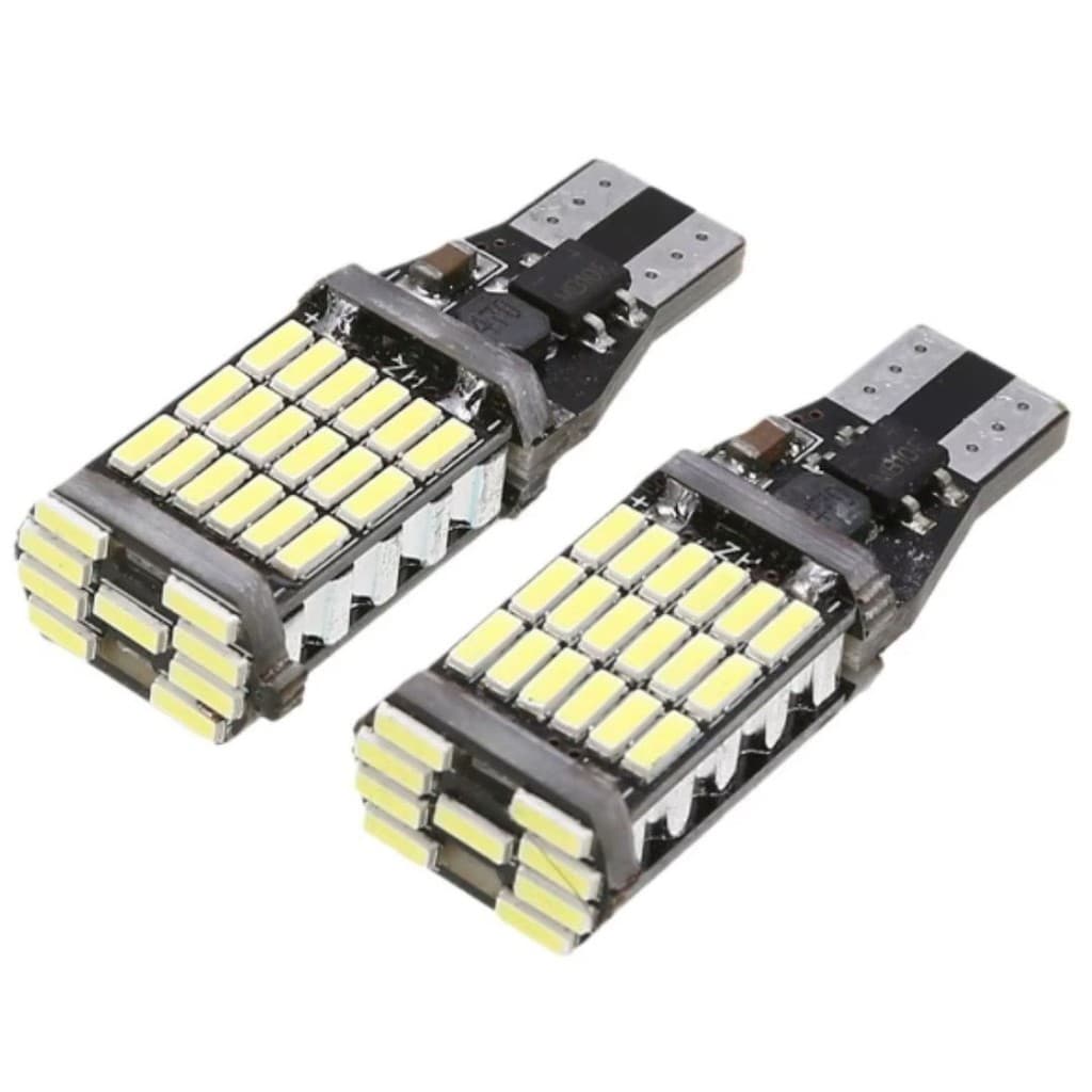 KIT 2 LAMPADA T15 45 LED CAMBUS CANCELLER W16W BRANCA