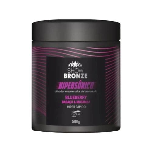 HIPERSÔNICO BLUEBERRY - ATIVADOR DE BRONZEADO HIDRATANTE 500G | CAPILAR ESSÊNCIA SHOW BRONZE
