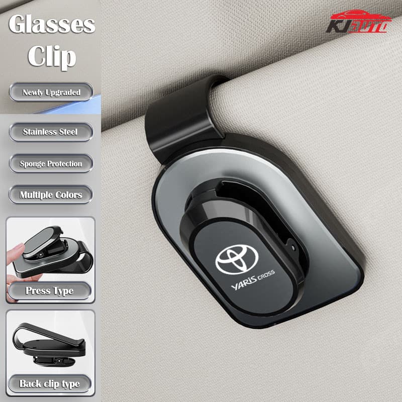 Toyota Yaris Cruz Óculos De Carro Clipe Sol Caixa De Armazenamento Cartão De Bilhete Braçadeira Organizador Acessórios D