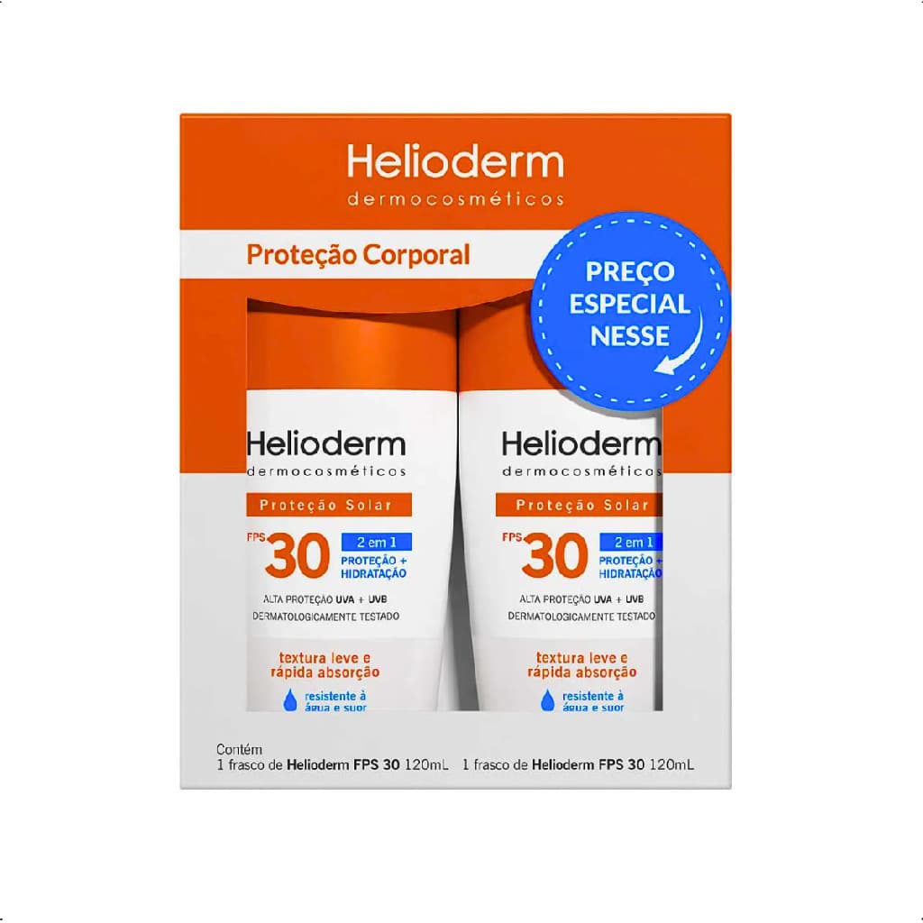 Kit 2 Econômico Protetor Solar Corporal Suncare FPS30 120g