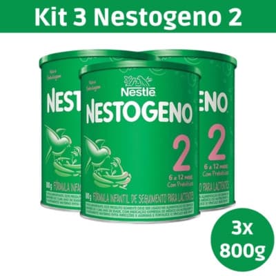 Kit 3 Nestogeno 2 800g - Fórmula Infantil