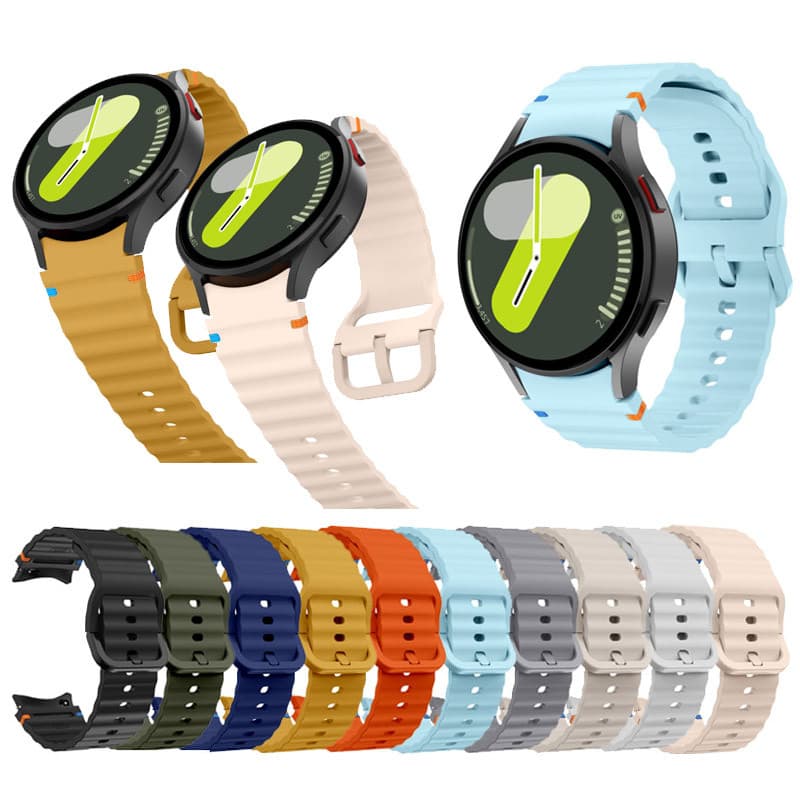 Para Samsung Galaxy Watch FE 7 6 5 4 40mm 44mm 45mm 42mm 46mm 43mm 47mm Pulseira De Silicone Esportiva