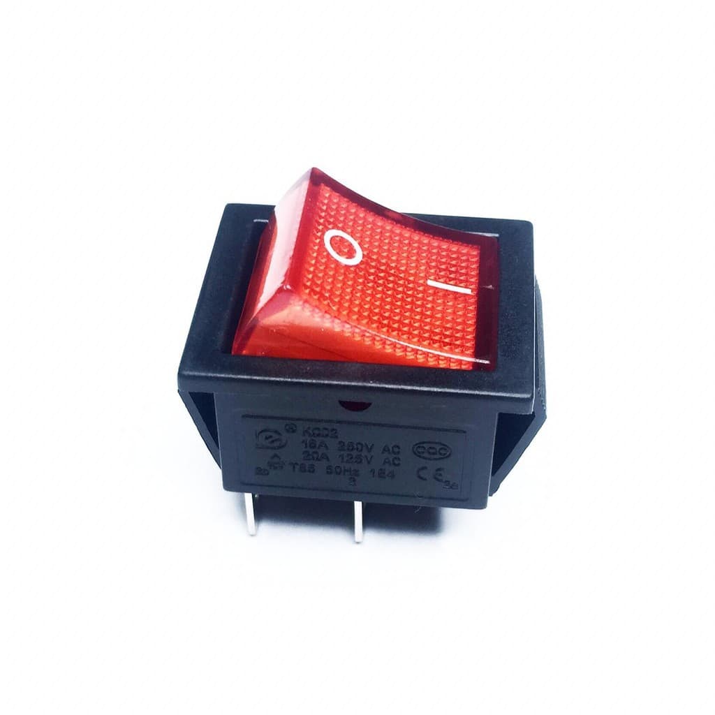 Chave Gangorra Kcd4-201 4 Terminais Liga Desliga Vermelha com Iluminação