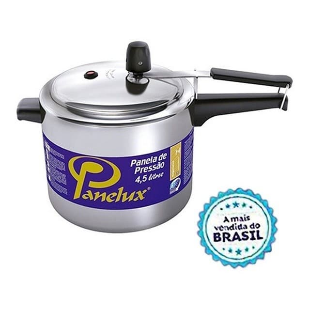 Panela De Pressão 4,5litros Panelux Linha Classic Alto Brilho Perfeita Para Sua Cozinha