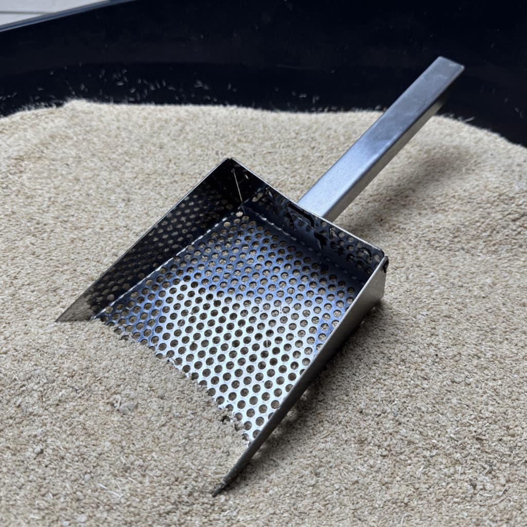 Pá Higiênica De Areia para Gatos Peneira Coletora Aço Inox - Unishop