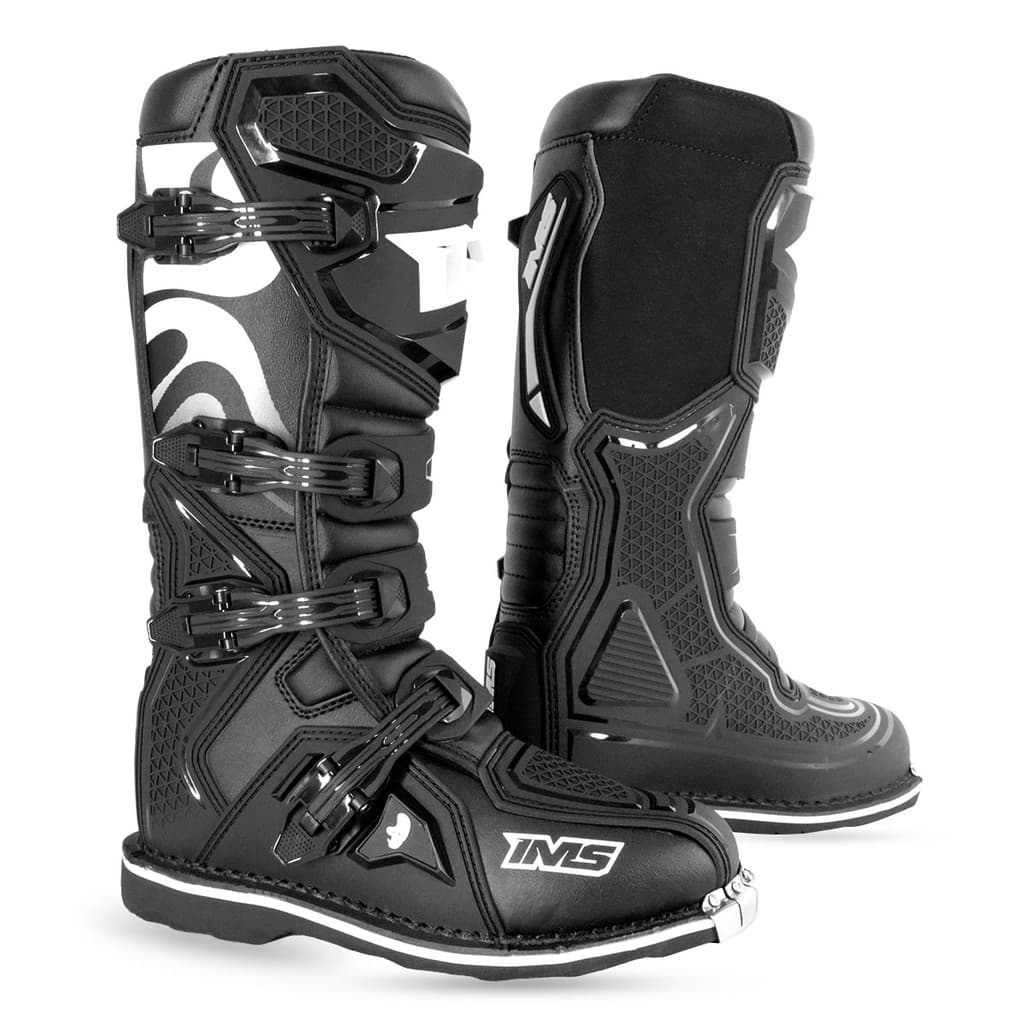 Bota Ims Robust Preto Bico Aço Trilha Motocross