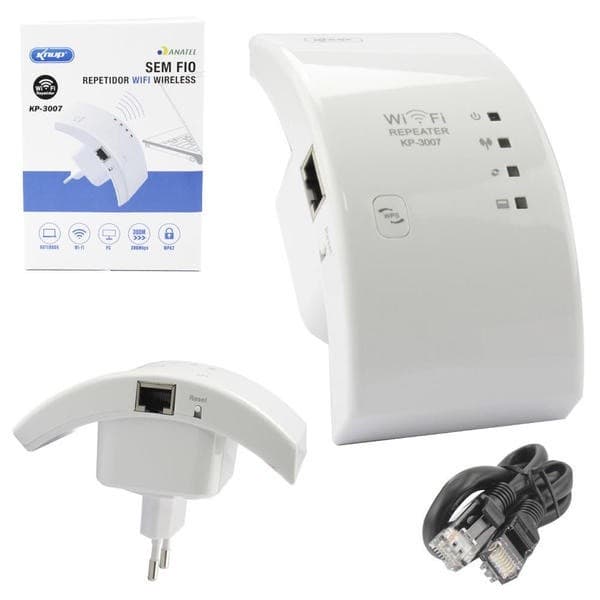 Repetidor Wifi Kp-3007 Expansor De Sinal Sem Fio Roteador KNUP