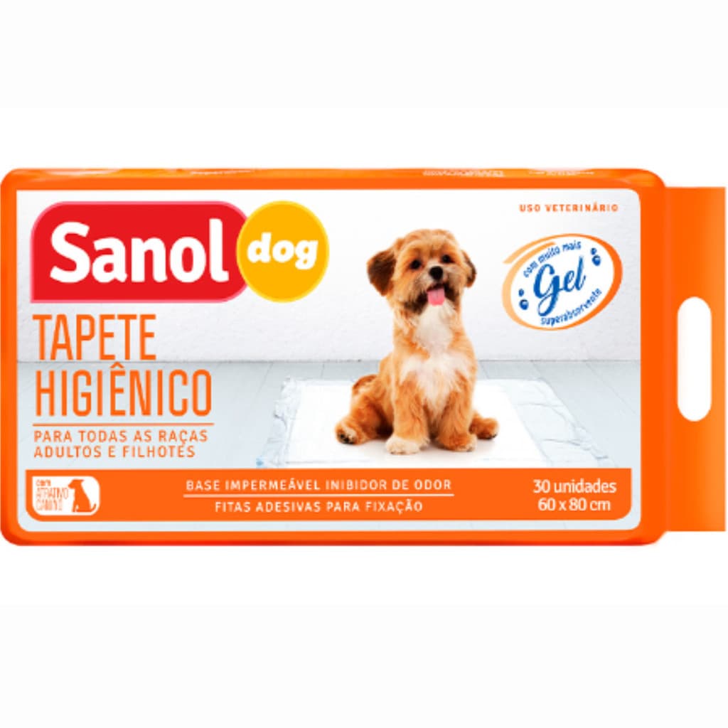 Tapete higiênico Sanol Dog para Cães Descartável C/ 30un