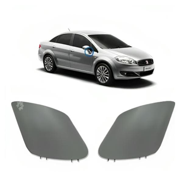 Par Moldura Acabamento Retrovisor Fiat Linea  2009 2015 2016