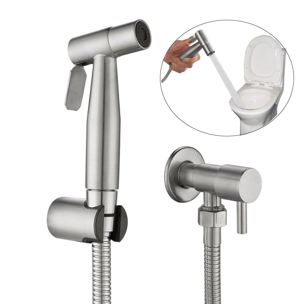 Kit de Ducha Higiênica Para Banheiro Completa Luxo Metal Inox 304 núcleo da válvula de cobre 1,2m Chuveirinho Privada