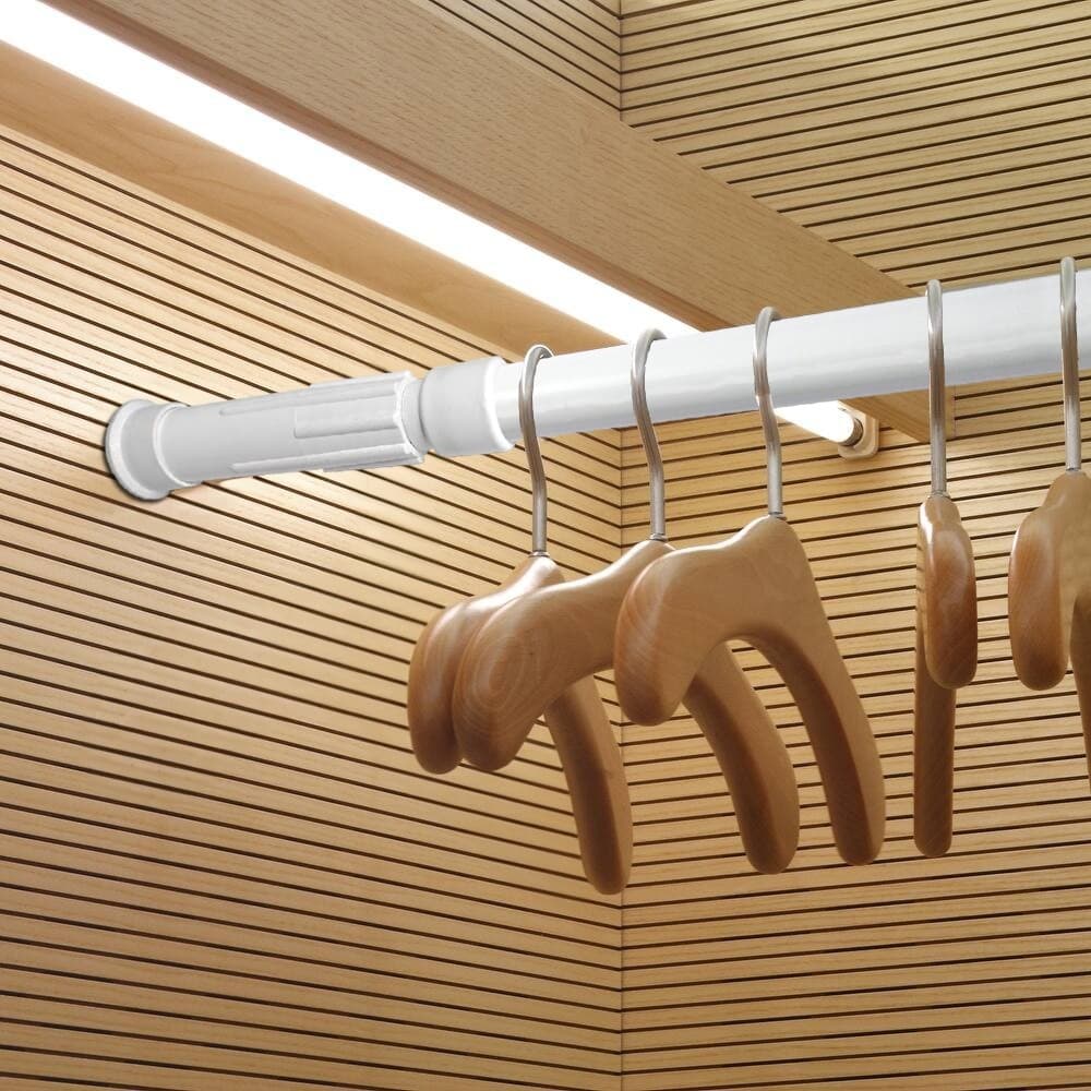 Varão Extensível Banheiro Box Ajustável Sem Furar Parede Suporte Multiuso Cortina Roupas Armário Provador Reforçado