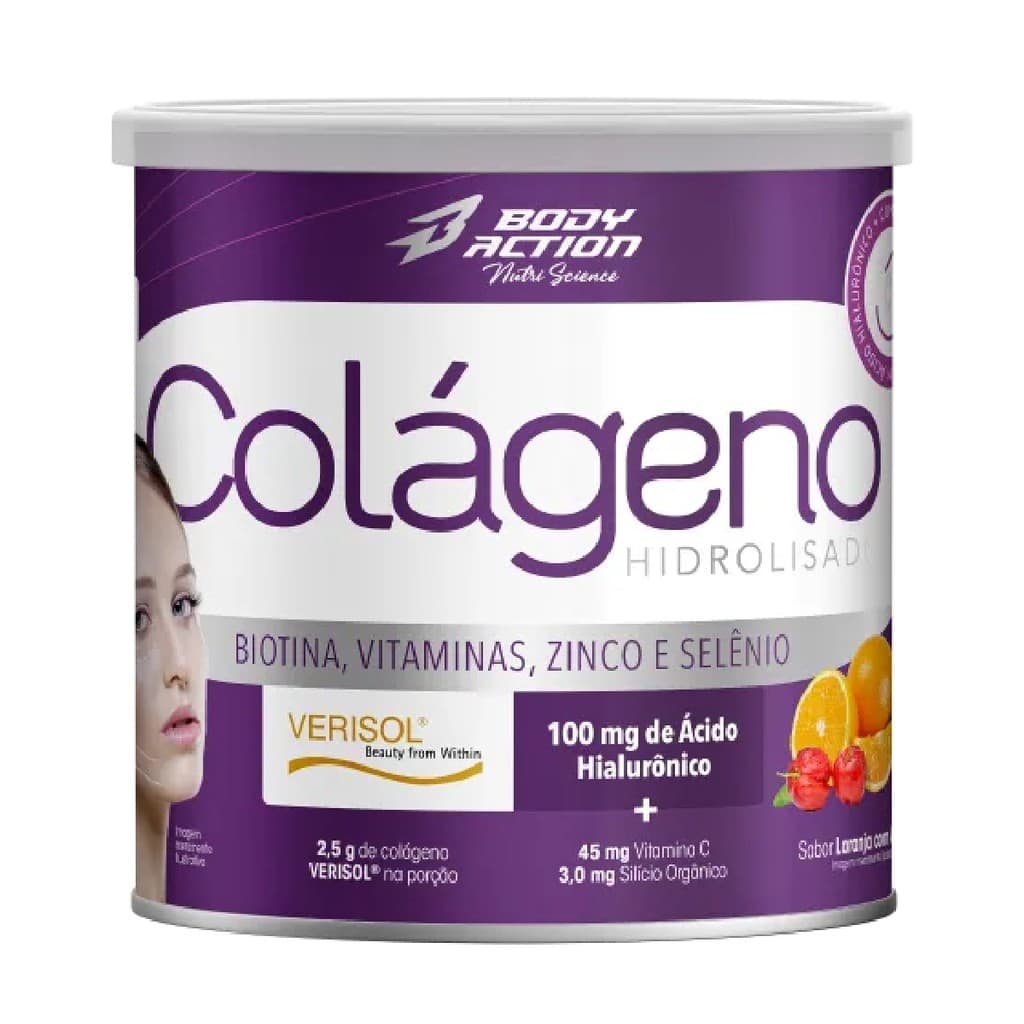 Colageno Verisol C/ Acido Hialuronico E Biotina 200g Bodyaction