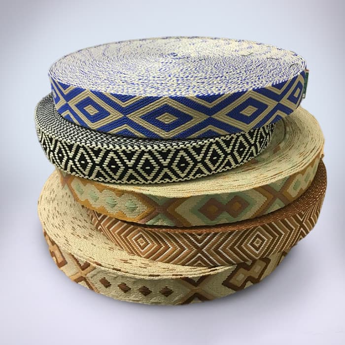 Fita Poliéster Alça Chic Estampada Largura 3,80cm Geométrico Bolsa Mochila Mala Artesanato Pacthwork