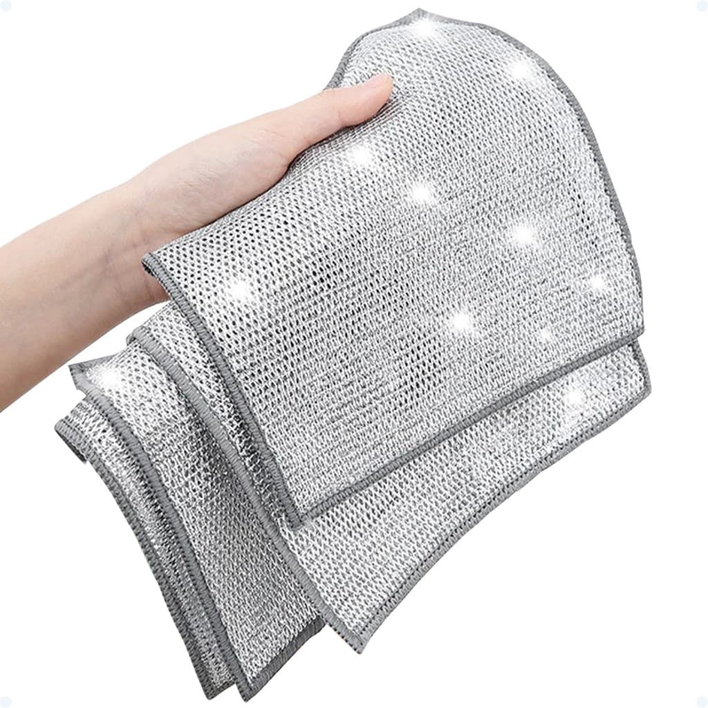 Kit 5 Pano De Limpeza Para Fogão Magico Multiuso De Arame