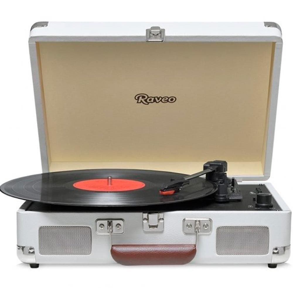 Toca Discos Raveo Vitrola Sonetto Chrome Sand Bluetooth USB Bivolt