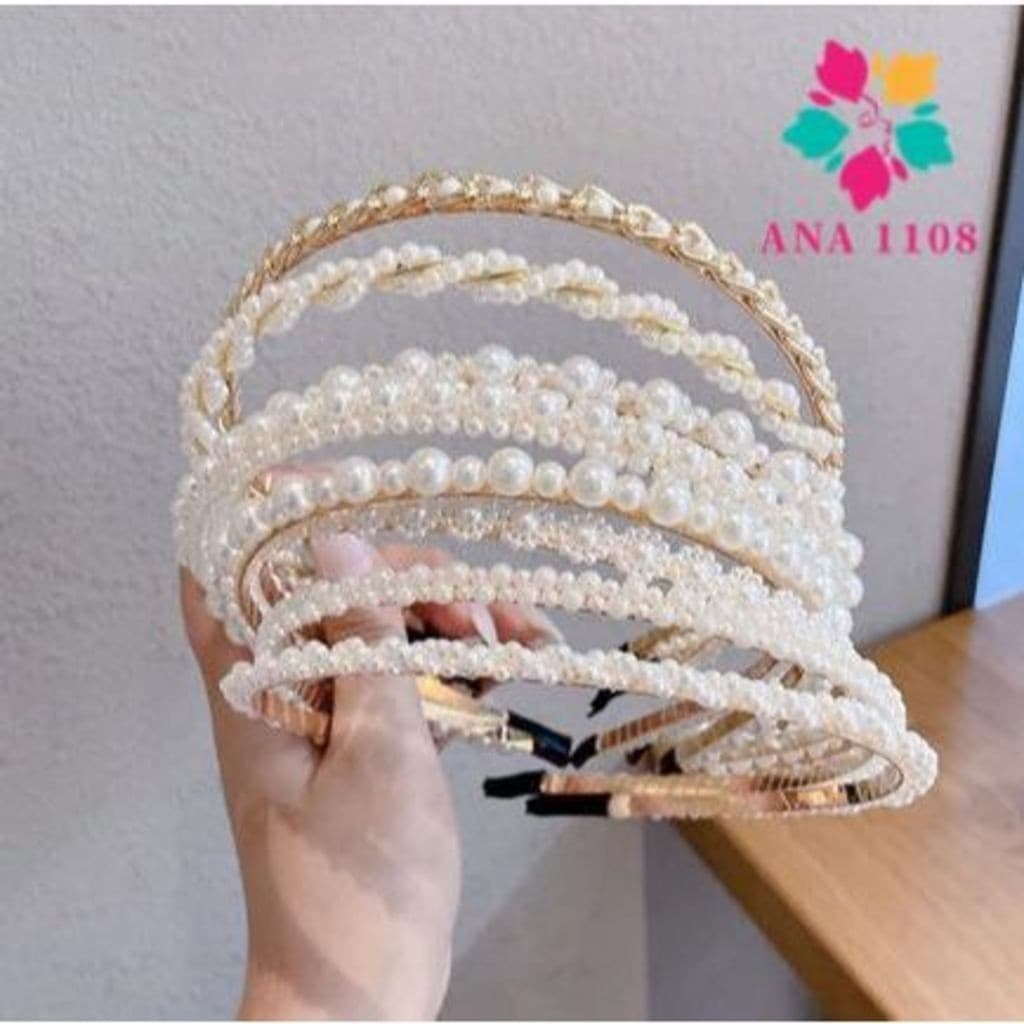 KIT 10PCS Tiaras Delicada Feminina Pérola Luxo Arco Cabelo（10 modelos diferentes）
