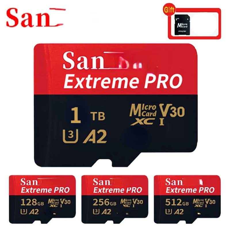 Cartão De Memória 512 Gb 1024 256 Extreme Pro Micro SD 32 64 128 1 Tb TF Flash