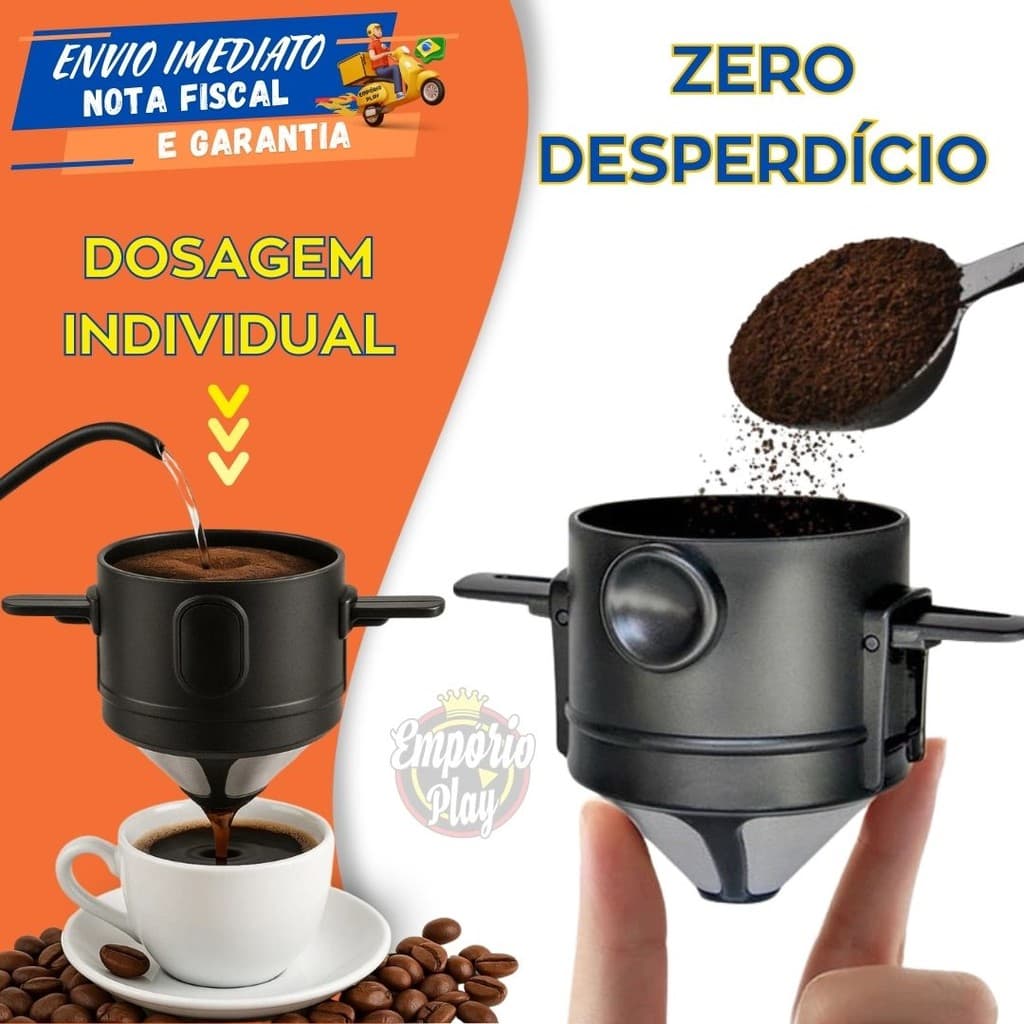Mini Coador de Café Chá Filtro para Cafe Reutilizavel Drip Coffee Portatil