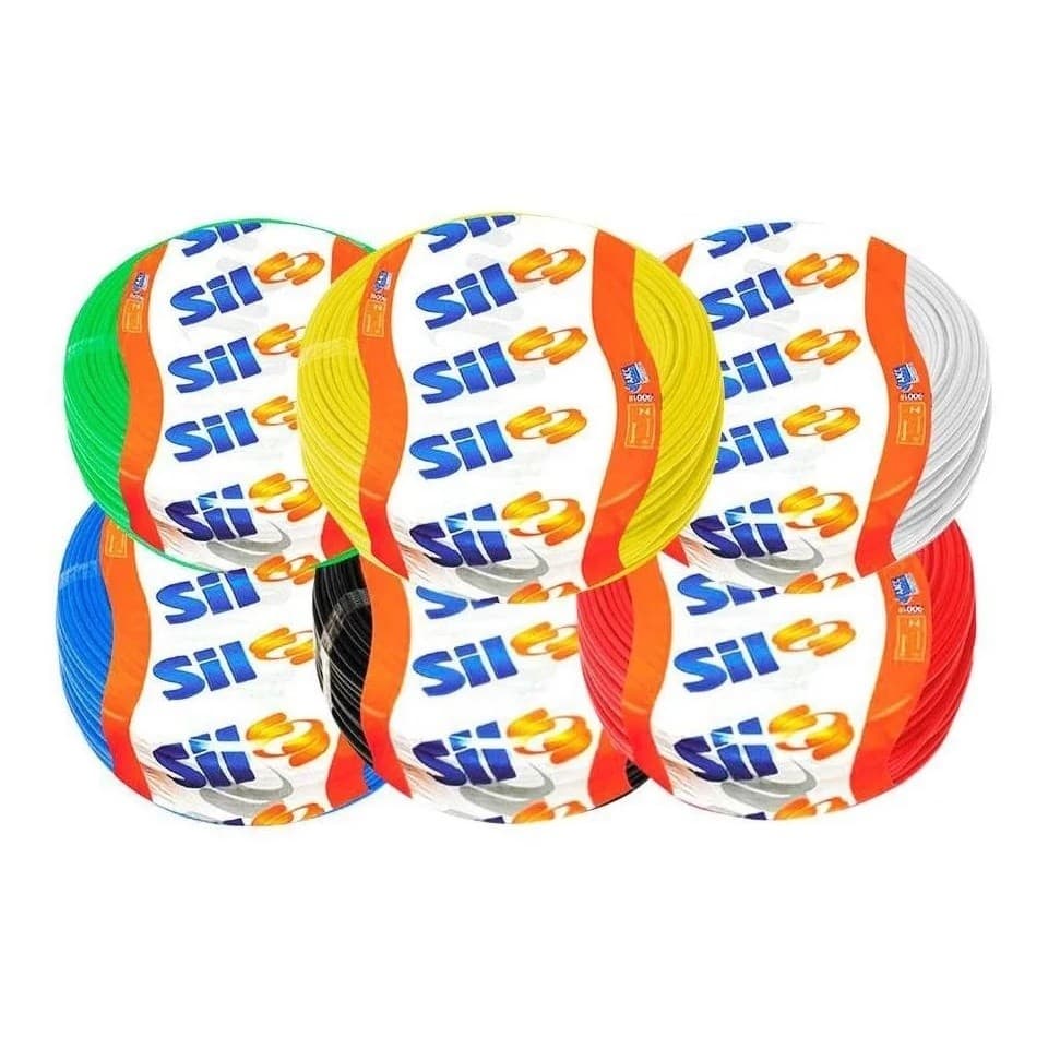 Fio Cabo Flexível 4mm 50 Metros Sil Cores