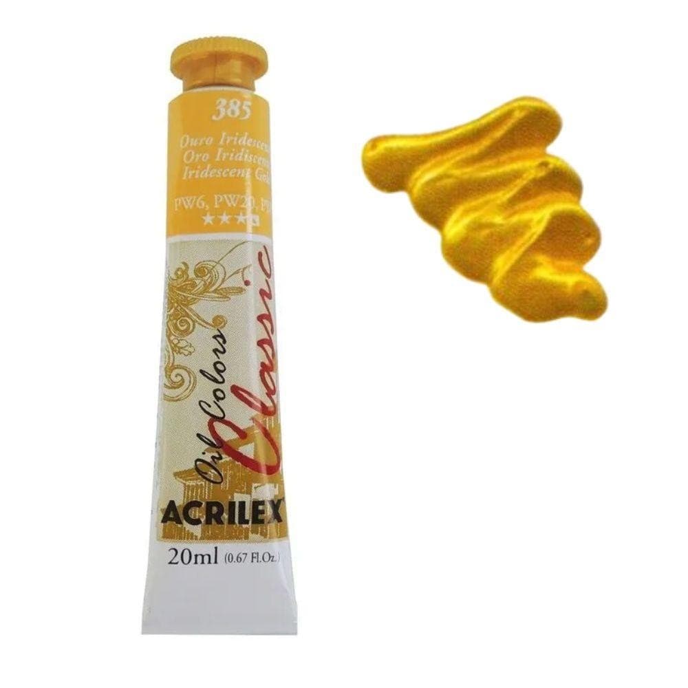 Tinta Óleo Acrilex 20ml - Cores Metálicas