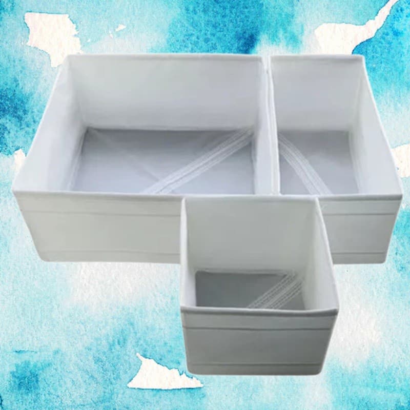 Organizador 03 Pecas para Guarda Roupas e Escritório Em Caixa Dobrável Multiuso