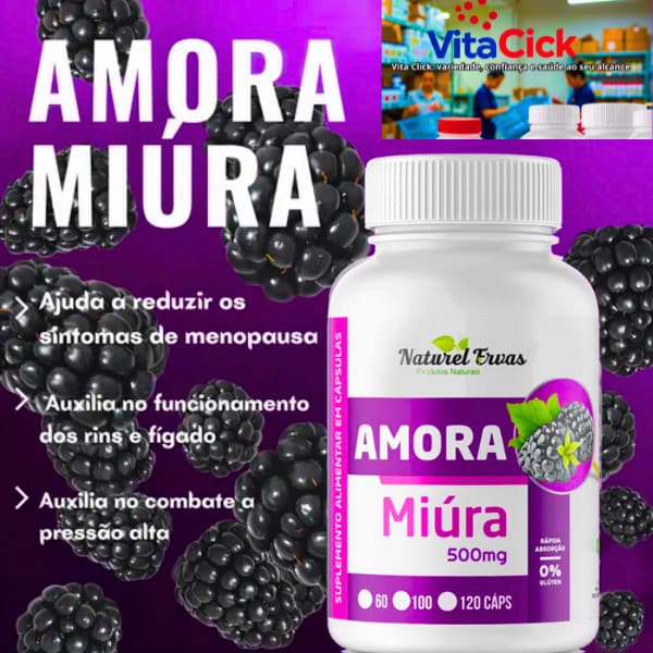 Amora Miura 100% Pura Suplemento Natural 120 Capsulas 500mg