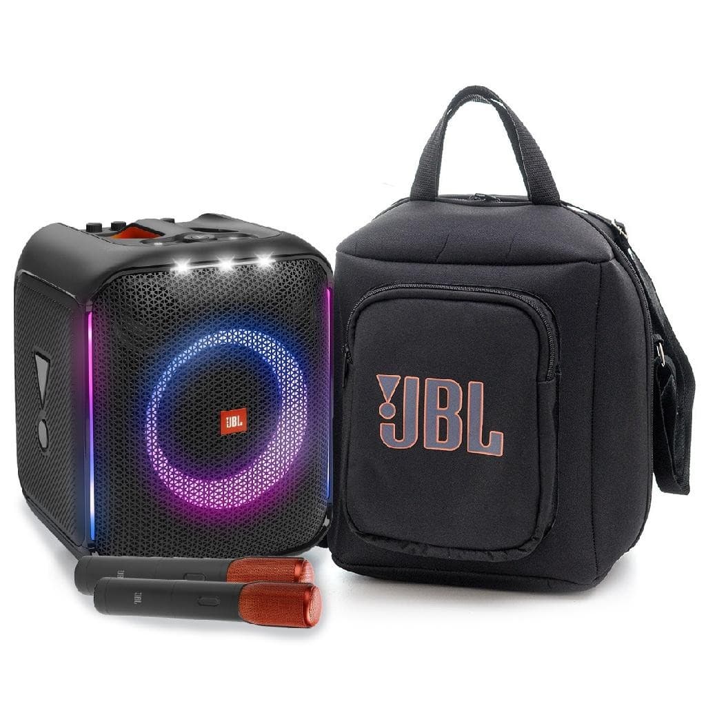 Case Bolsa Bag Compativel Com Jbl PartyBox Encore Com Bolso Reforçado Para Microfones