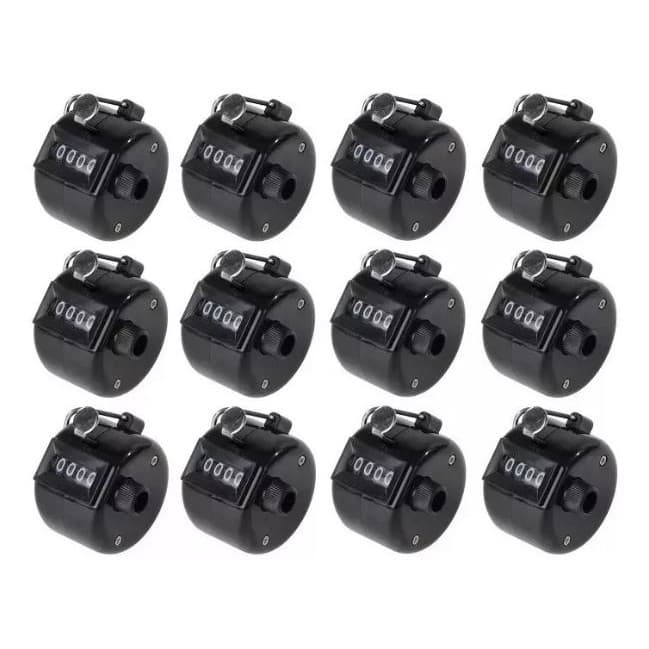 KIT 12 CONTADOR MANUAL 4 DIGITOS FLUXO DE PESSOAS CANTO DE PASSAROS