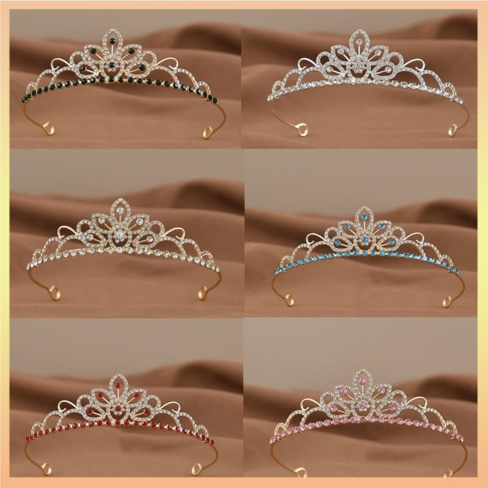 Coroa De Cristal Para Meninas Strass Tiaras Bandana Nupcial Casamento Festa De Aniversário Desempenho Modelo Pista Mostr