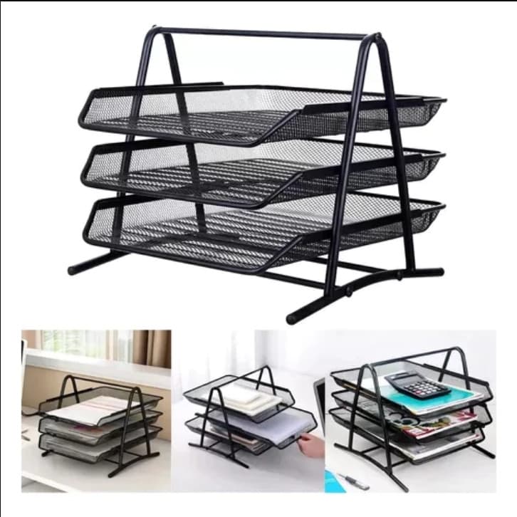 organizador mesa porta A4 papel documentos 4 bandeja 3 bandeja