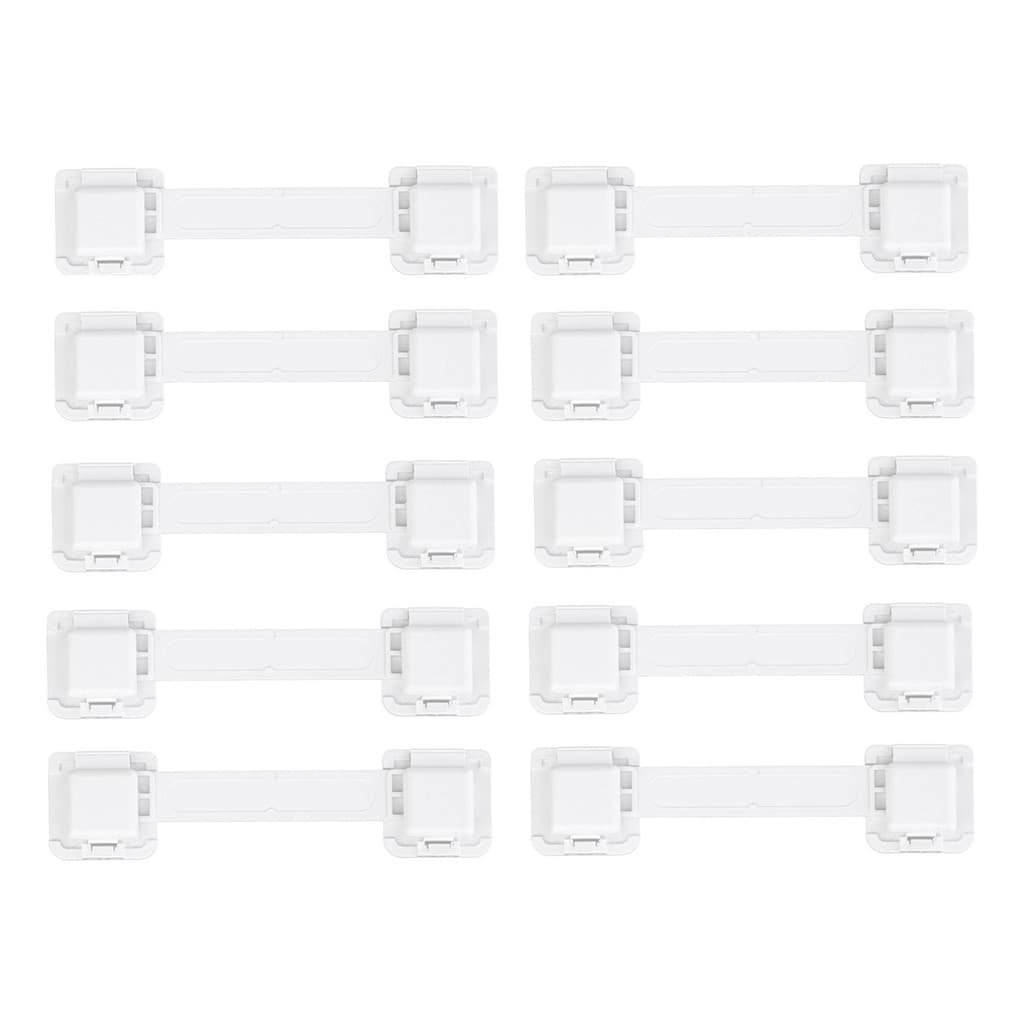 Kit 10 Trava Gaveta Armário Segurança Proteção Bebe Branco