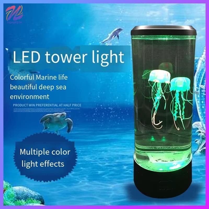 Luz Noturna LED De Água-Viva Alimentada Por USB Colorful Modos De Iluminação Para Presentes Decorativos De Mesa De Escri