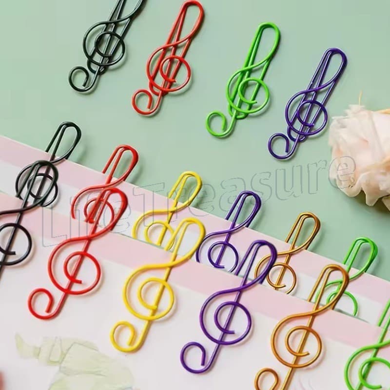 Clipe De Função De Marcador Em Forma De Música-Pasta De Documentos De Contas-Papelaria Do Aluno Organizadora De Caderno 