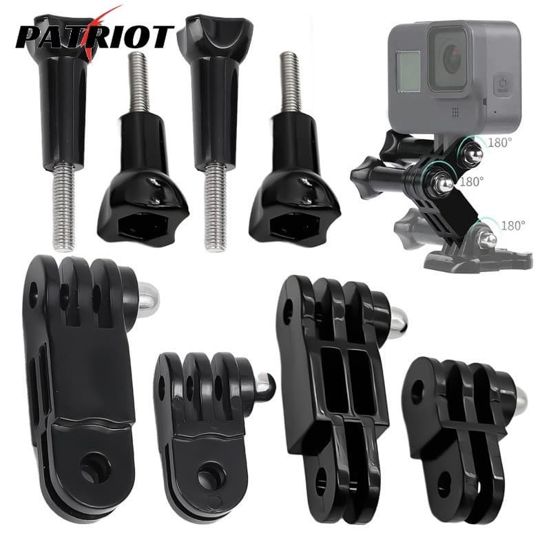 Kit Adaptador Universal De Montagem De Câmera Para GoPro Hero 12/11/10 , SJCAM SJ4000-SJ11 , Insta360 X2 | Acessórios Pl