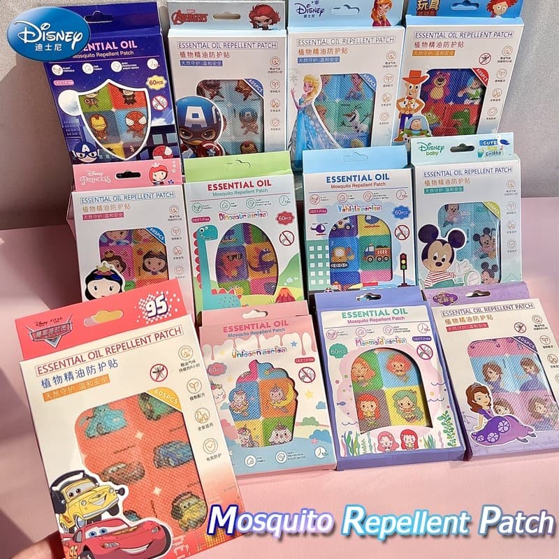 60 Peças/Crianças Bebê Adesivo Repelente De Mosquitos Disney | Patch Dos Vingadores Congelados Para Pequenas