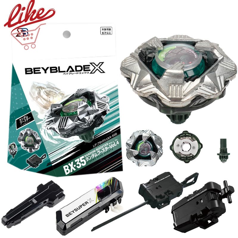 Beyblade X BX-35 01 Black Shell Xtreme Com Lançador Led Grip Conjunto Para Explosão Criança Brinquedos Crianças Menino