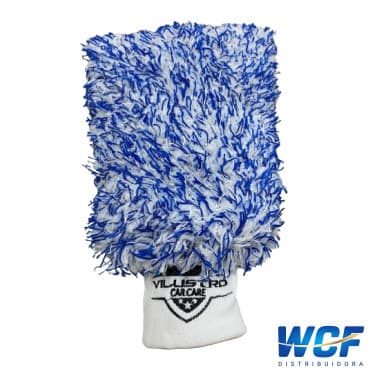 VILUSTRO LUVA LAVAGEM LIMPEZA PROFUNDA MICROFIBRA AZUL