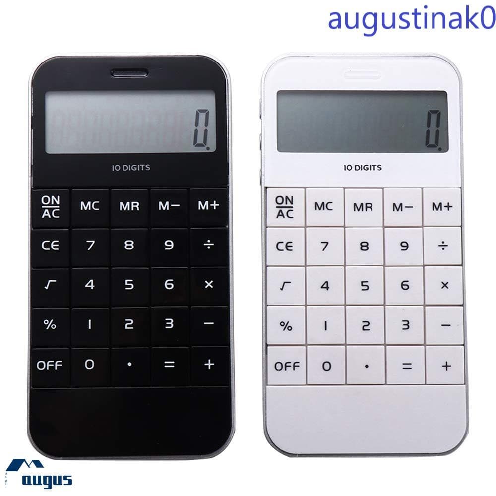 Calculadora De Dígitos AUGUSTINA Mini Display Promocional De Bolso Branco