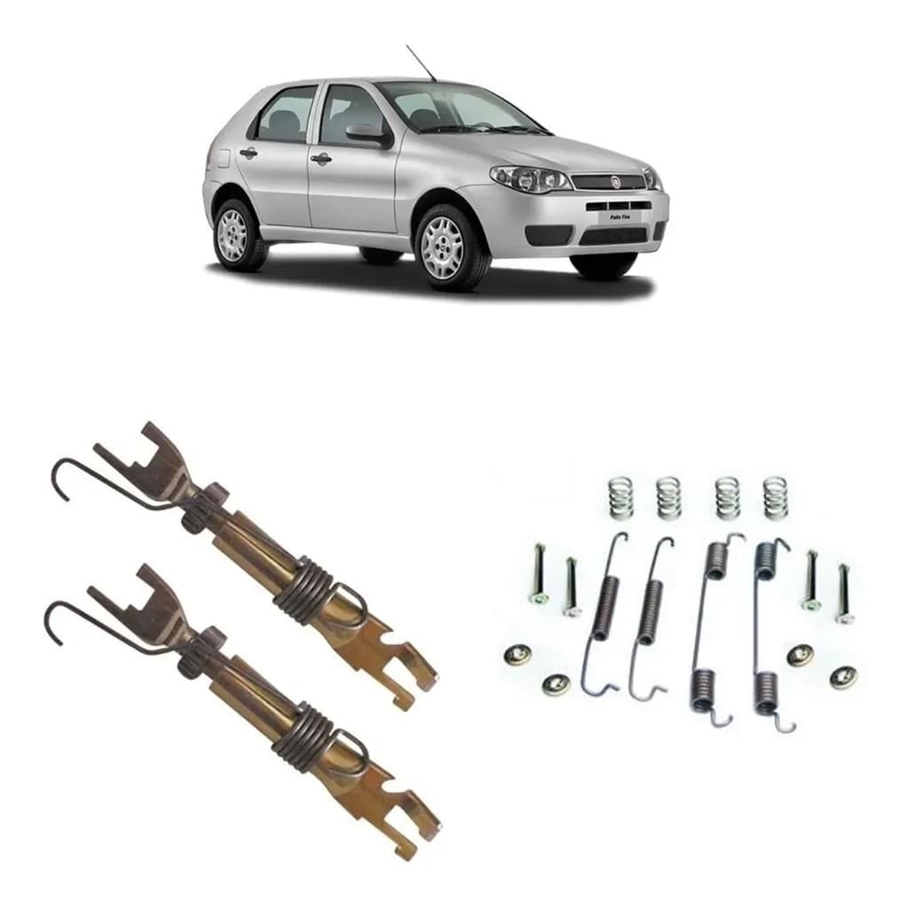 Regulador Freio + Molas Freio Fiat Palio Siena 1996 Até 2012