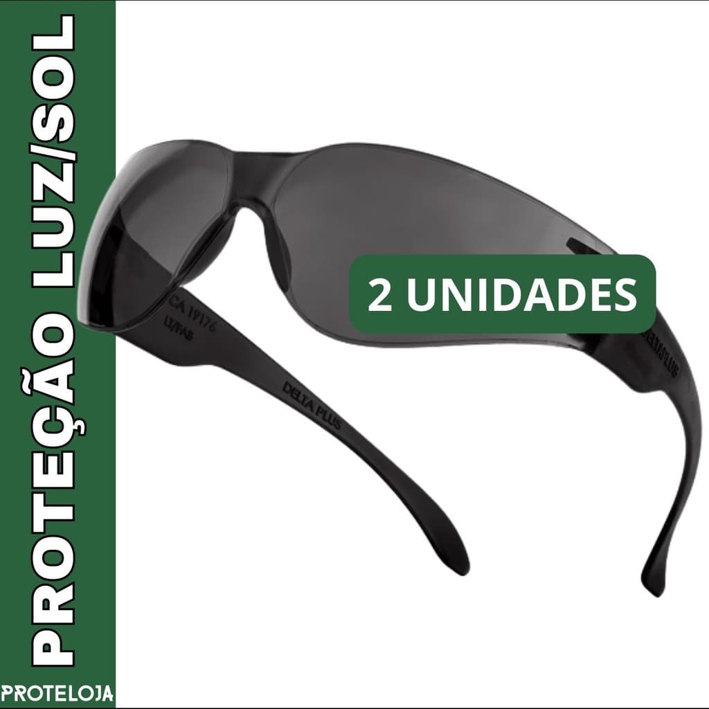 Kit 02 Óculos Proteção Epi Segurança Leopardo Fumê Preto