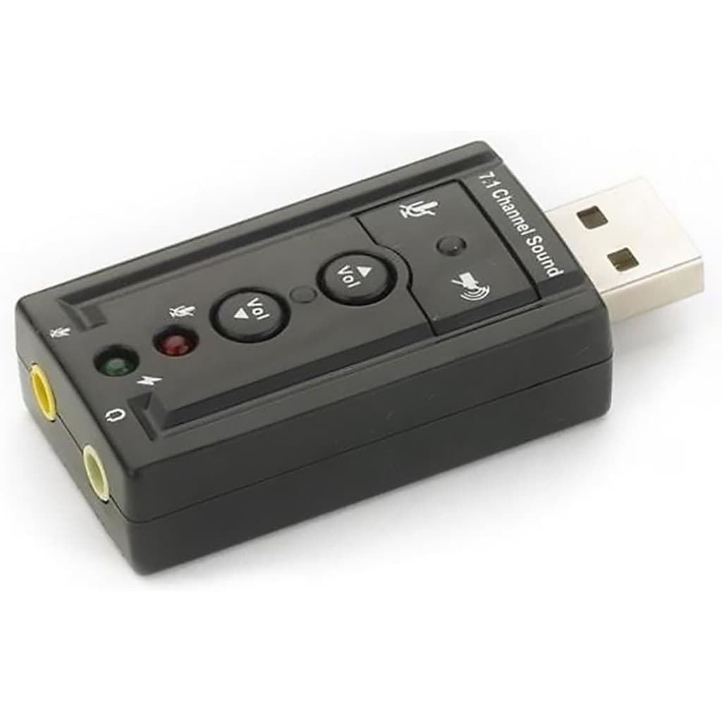 Placa de Som USB Adaptador 7.1 Canais Microfone e Fone Exbom