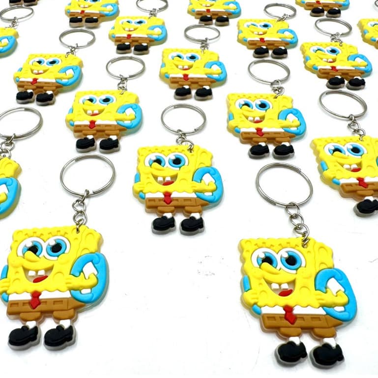 Chaveiro Emborrachado Bob Esponja Volta As Aulas Lembrancinha Tema De Festa Mochilinha