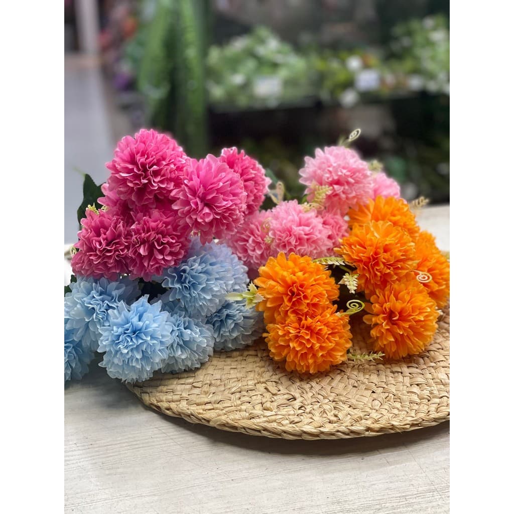 Flor Artificial Grande Hortênsia 7Flores/ Decoração De Casa Decorativo/H0027