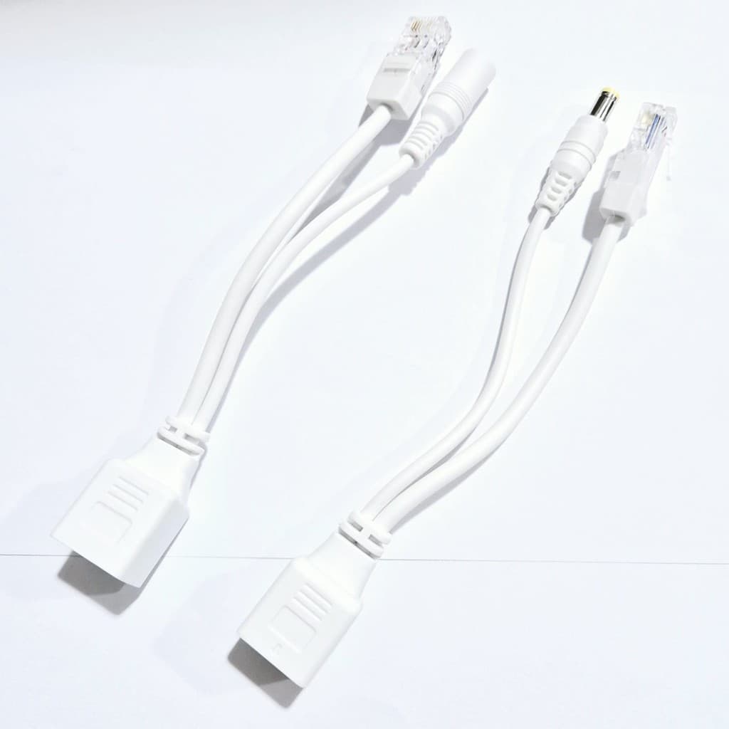 Cabo Injetor POE Passivo Adaptador RJ45 Macho E Fêmea 5V, 12V, 24V e 48V Roteador Camera Telefone 25.170