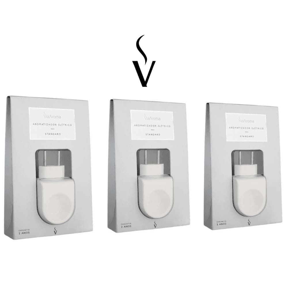 Kit 3 Aromatizadores Elétricos Standard - Via Aroma